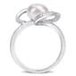 Gemstone Classics™ Cultured Pearl & Diamond Heart Ring - image 3