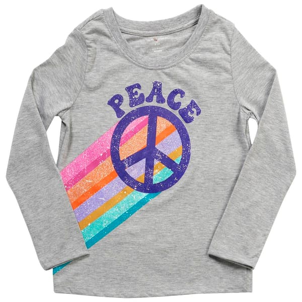 Girls &#40;7-16&#41; Tales & Stories Long Sleeve Peace Tee - image 