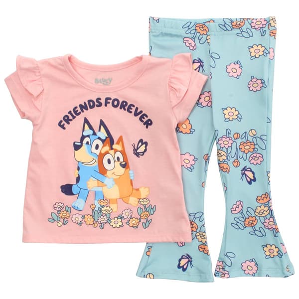 Baby Girl (12-24M) Bluey Friends Forever Tee & Legging Set
