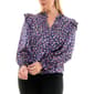 Petite Zac & Rachel Bracelet Ruffle Sleeve Floral Airflow Blouse - image 1