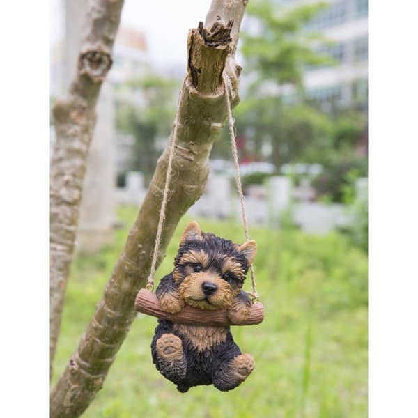 Hi-Line Gift Hanging Yorkshire Terrier Puppy Statue