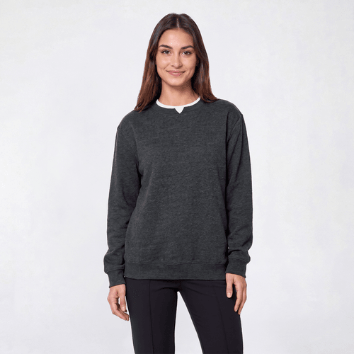 Womens Hasting & Smith Long Sleeve Solid Fleece Sweatshirt