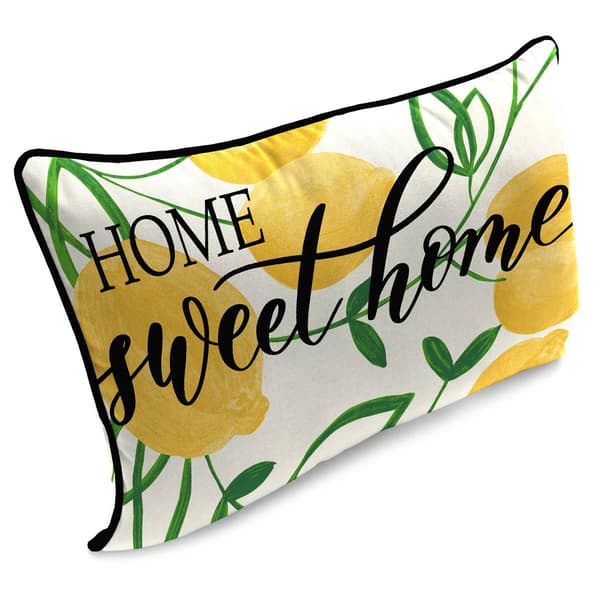 Jordan Manufacturing Home Sweet Home Lemons Lumbar Throw Pillow