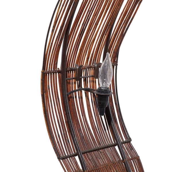 9th & Pike&#174; Brown Bamboo Coastal Floor Lamp