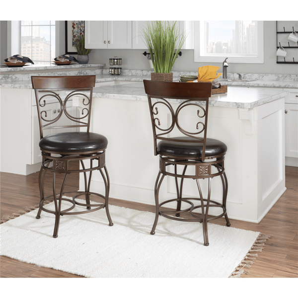 Linon Home Decor Bria Dark Bronze Big & Tall Counter Stool