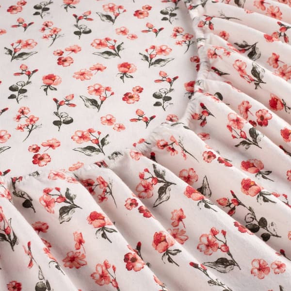 Kathy Ireland 100% Turkish Cotton Flannel Floral Sheet Set