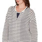 Womens Ruby Rd. Jetsetter Stripe Stitch Knit Bomber Jacket - image 5