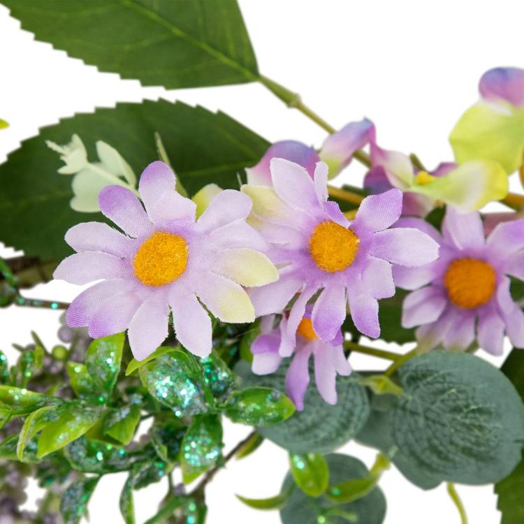 Northlight Seasonal Daisy & Mixed Foliage Floral Spring Garland