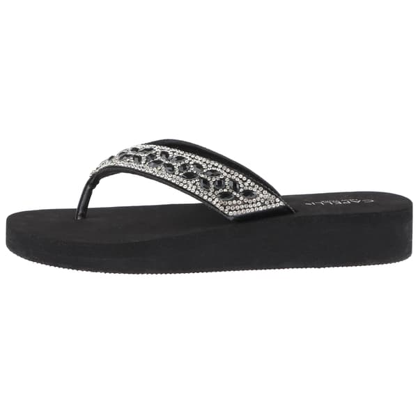 Womens Capelli New York Rhinestone Flip Flops