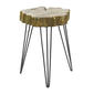 9th & Pike® Gold Polystone and Metal Modern Accent Table - image 4