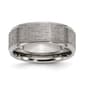 Mens Endless Affection(tm) 8mm Engravable Ridged Edge Flat Band - image 1