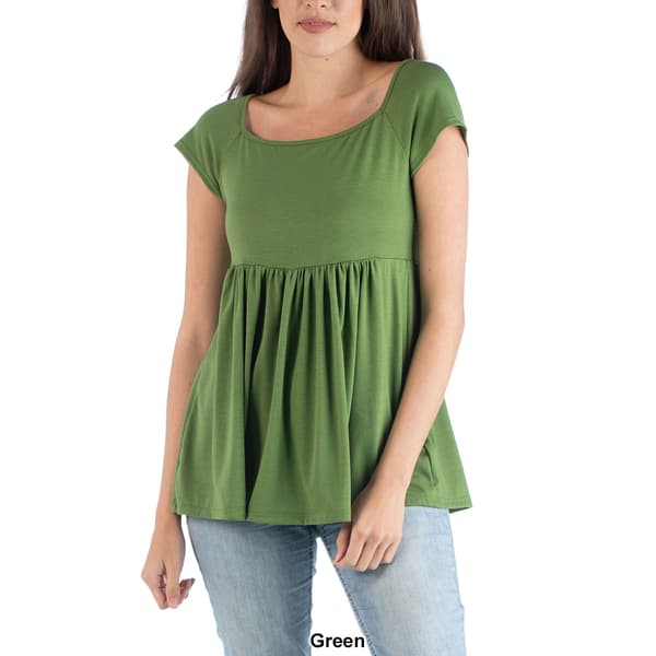 Plus Size 24/7 Comfort Apparel Fitted Waist Tunic Top