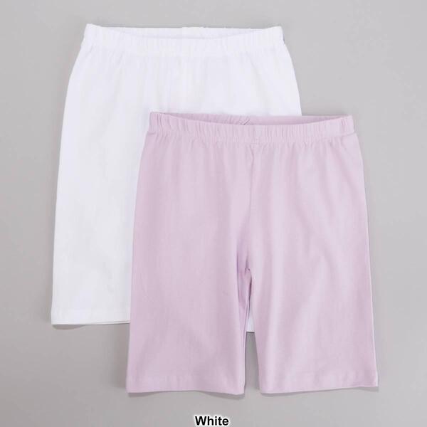 Girls &#40;7-16&#41; Pink Angel 2pk. Bike Shorts