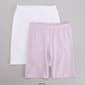 Girls &#40;7-16&#41; Pink Angel 2pk. Bike Shorts - image 2