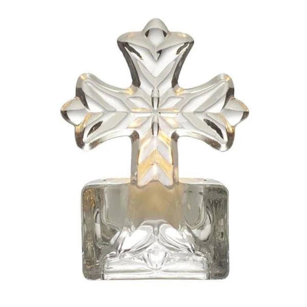 Mikasa(R) 3.75in. Celebrate Rejoice Cross Tealight Holder - image 