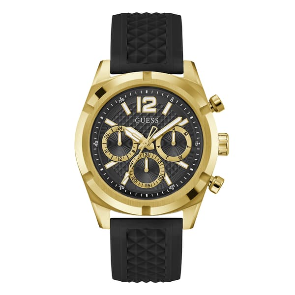 Mens Guess Black & Gold-Tone Multi Function Watch - GW0729G2 - image 