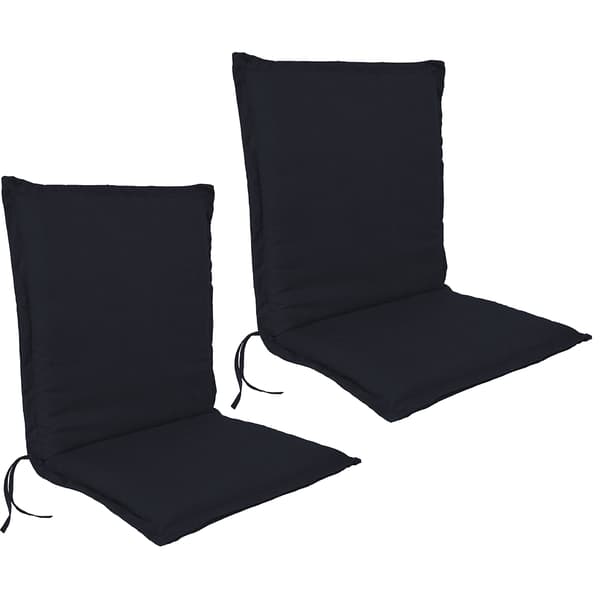 Jordan Manufacturing Set of 2 Navy Flange Edge Chair Cushions - image 