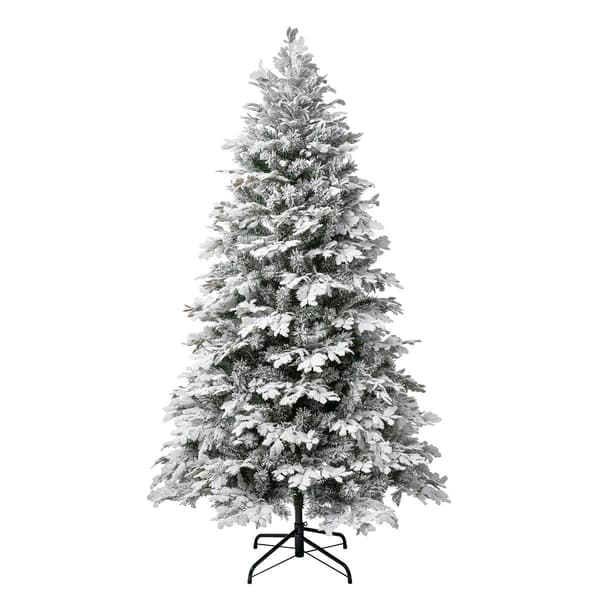National Tree 7.5ft. Feel-Real&#40;R&#41; Acacius Snowy Christmas Tree