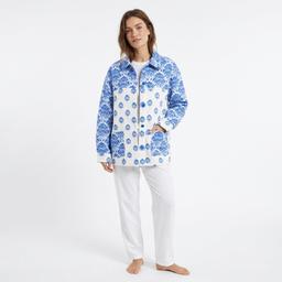Womens MUK LUKS(R) Quilted Patchwork Tile Pajama Shacket