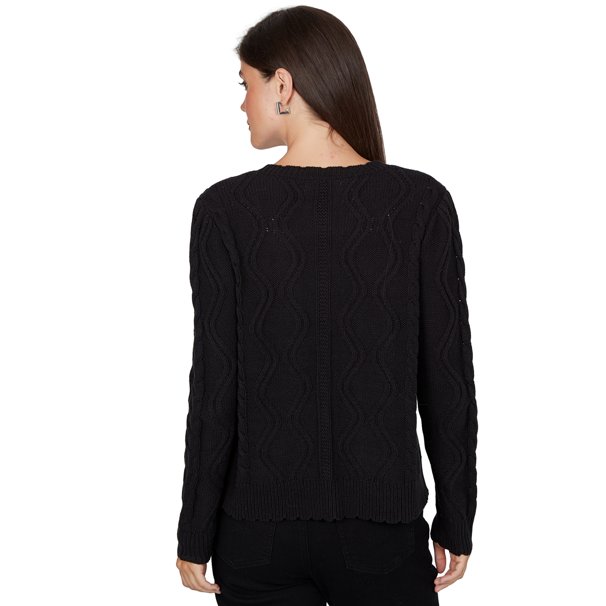 Womens Ruby Rd. Mysterious Romance Rhinestone Heart Cardigan