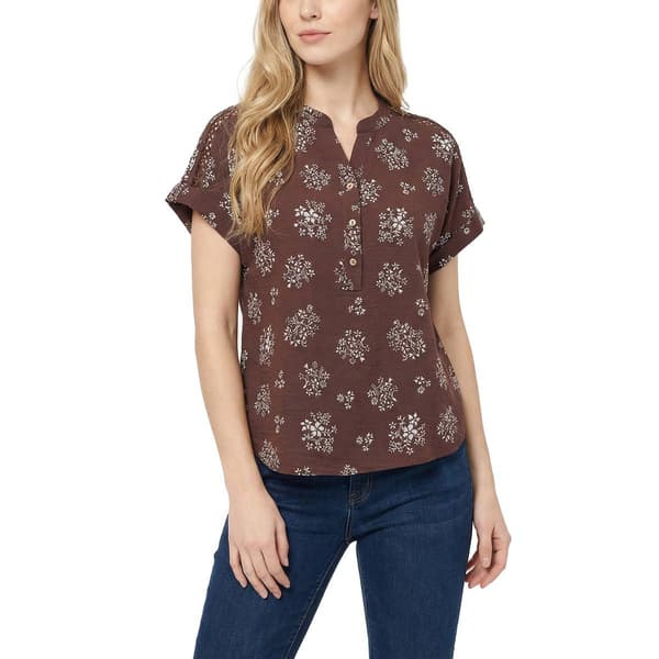 Petites NY Collection Short Cuff Dolman Sleeve Airflow Blouse - image 