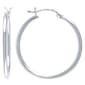Fine Silver Plated Classic 30mm Hoop Earrings - image 1