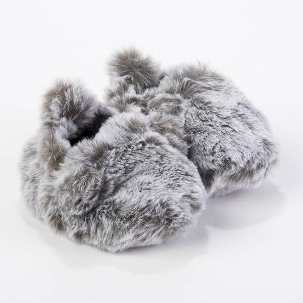 Baby Boy &#40;3-6M&#41; Just One You&#40;R&#41; Furry Bear Ears Slippers - image 