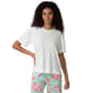 Womens HUE(R) Short Sleeve Cotton Candied Boxy Tee - image 1