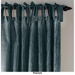 Elrene Korena Tie-Top Crushed Velvet Window Curtain