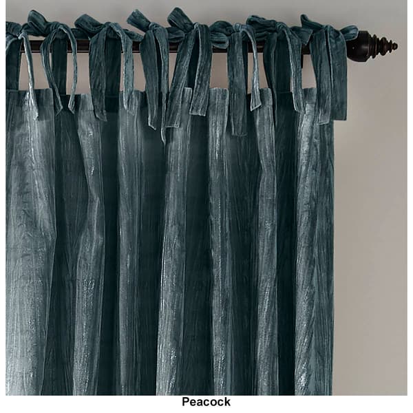Elrene Korena Tie-Top Crushed Velvet Window Curtain