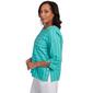 Petite Alfred Dunner Nantucket Woven Spliced Jacquard Blouse - image 3