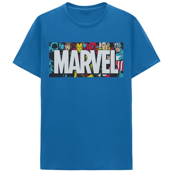 Young Mens Marvel Logo Graphic Tee - image 