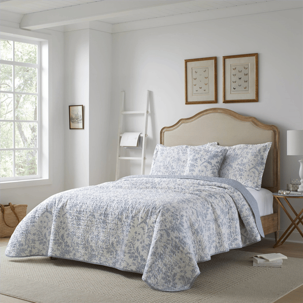 Laura Ashley Amberley Cotton Reversible Qulit Set
