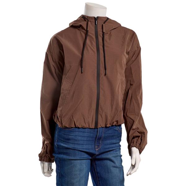 Juniors Love Tree Silk Zip Front Windbreaker Jacket - image 