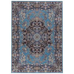 Linon Emerald Collection Blue Area Rug - 6x9