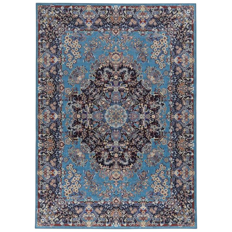 Linon Emerald Collection Blue Area Rug - 6x9