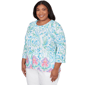 Plus Size Alfred Dunner Classics 3/4 Sleeve Scroll Floral Blouse - image 3