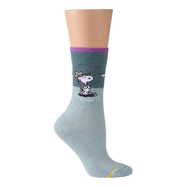 Womens Dr. Motion Snoopy Scout Compression Crew Socks