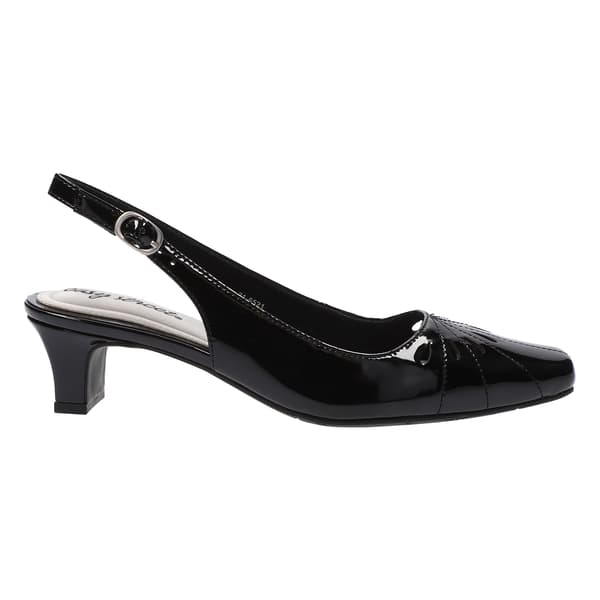 Womens Easy Street Catie Slingback Pumps - Black Patent