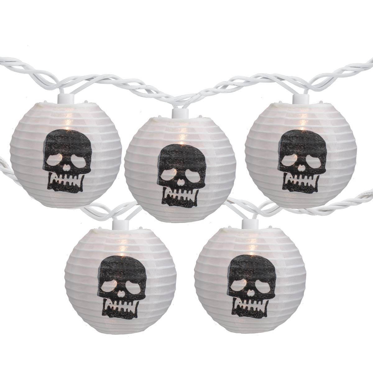 Northlight Seasonal 10ct. Skull Paper Lantern Halloween...