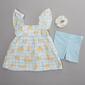 Toddler Girl Emily & Oliver&#174; Lemon Gauze Dress with Shorts - image 2