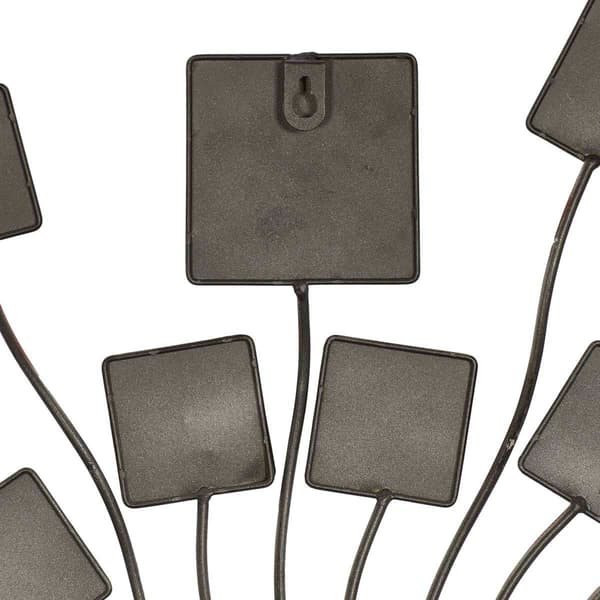 9th & Pike® Brown Modern Abstract Round Metal Wall Decor