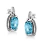 Haus of Brilliance Blue Topaz Diamond Dangle Earrings - image 4