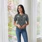 Womens Nanette Lepore Short Sleeve Floral Embroidery Sweater - image 1