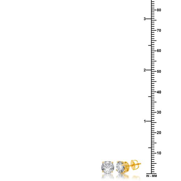 Nova Star® Lab Grown Diamond Gold Plated Stud Earrings