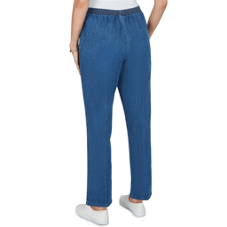 Womens Alfred Dunner Ann Arbor Pull On Jeans - Short Length
