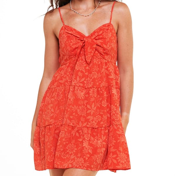 Juniors Trixxi Monaco Tie Front Mini A-Line Dress