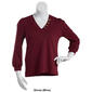 Womens Erika Rebecca Solid French Terry Top - image 3