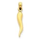Gold Classics(tm) 14kt. Gold Medium Italian Horn Pendant - image 1