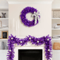 Northlight 24in. Pre-Lit Artificial Purple Pine Christmas Wreath - image 3